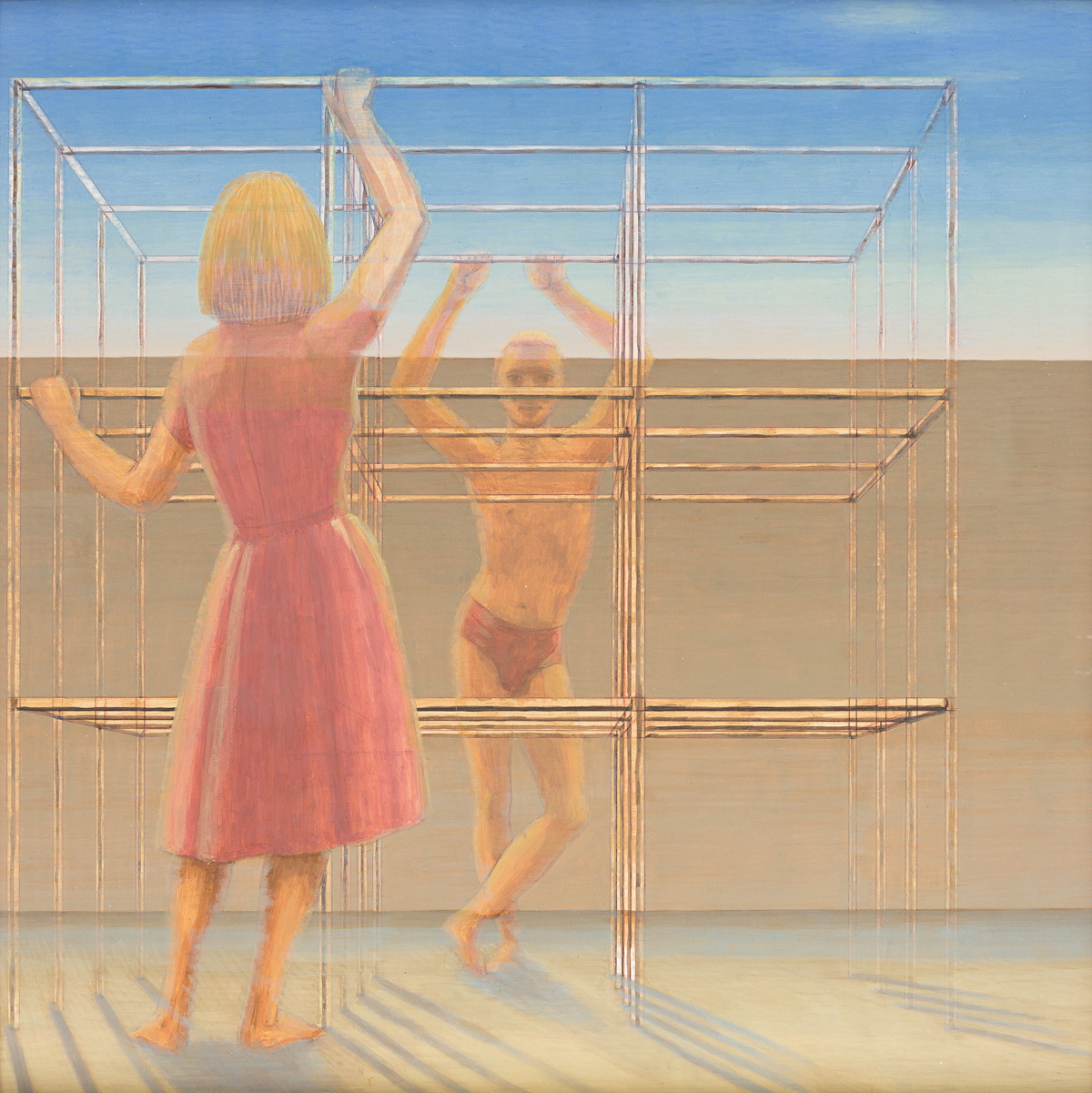 GEORGE TOOKER Untitled (Young Man Facing a Woman).
